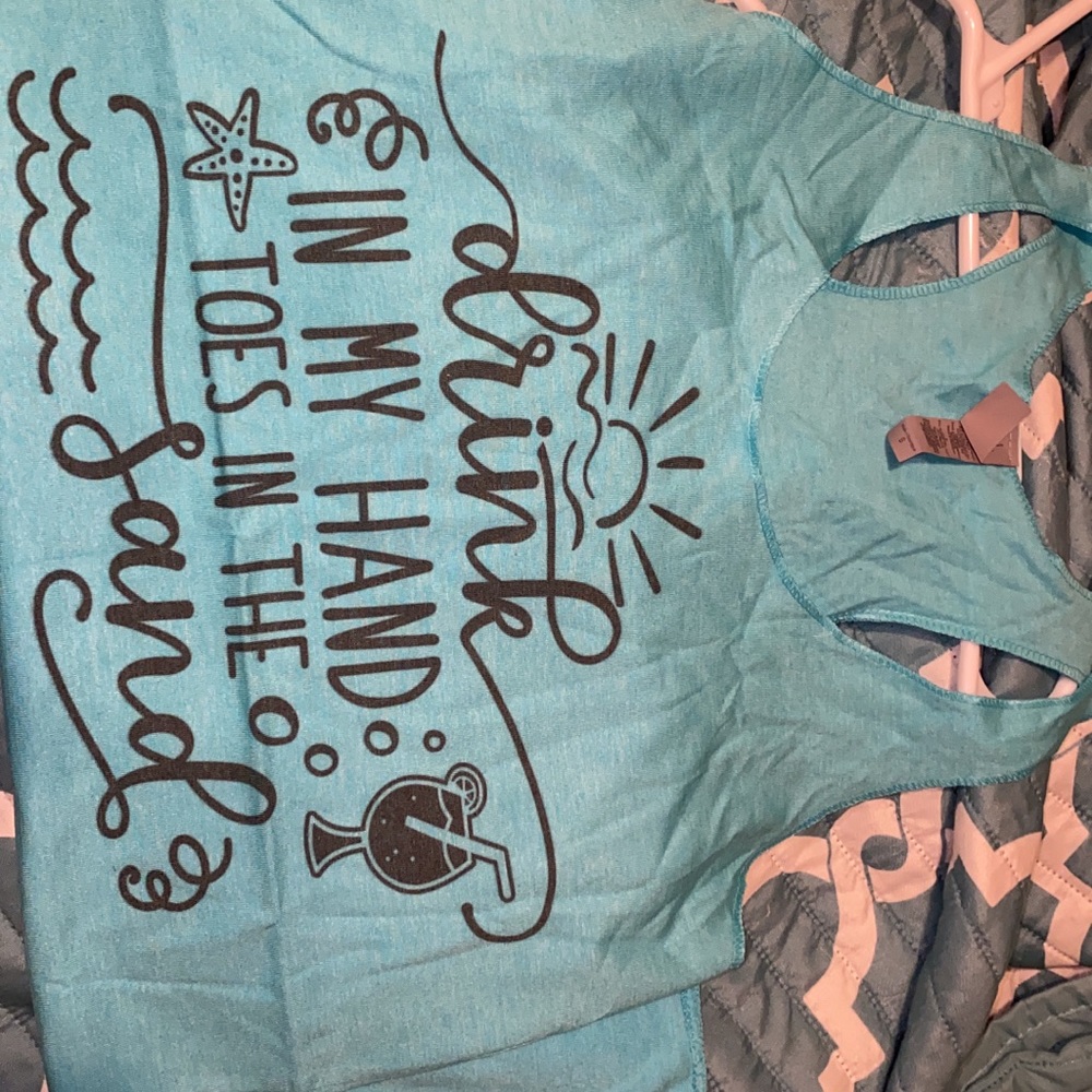 Drink In My Hand Toes In The Sand Tank Top